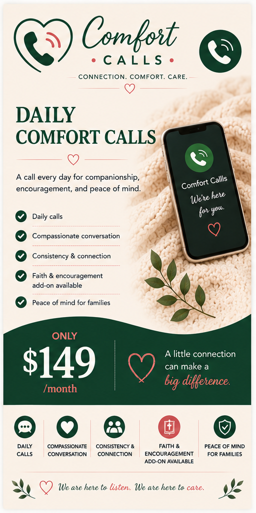 comfort calls daily comfort calls graphic